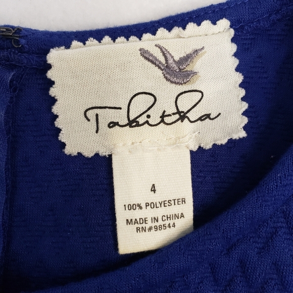 Tabitha quilted royal Blue Sleeveless Dress size 4 - Picture 3 of 8